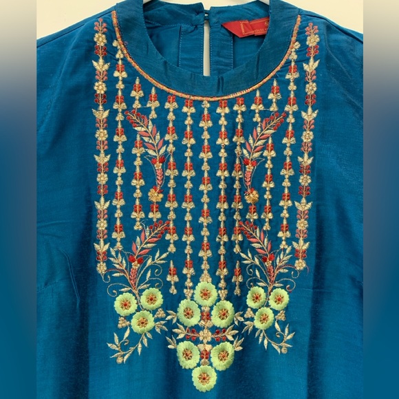 Indian Kurta Tunic Top w/ embroidery - Picture 4 of 5